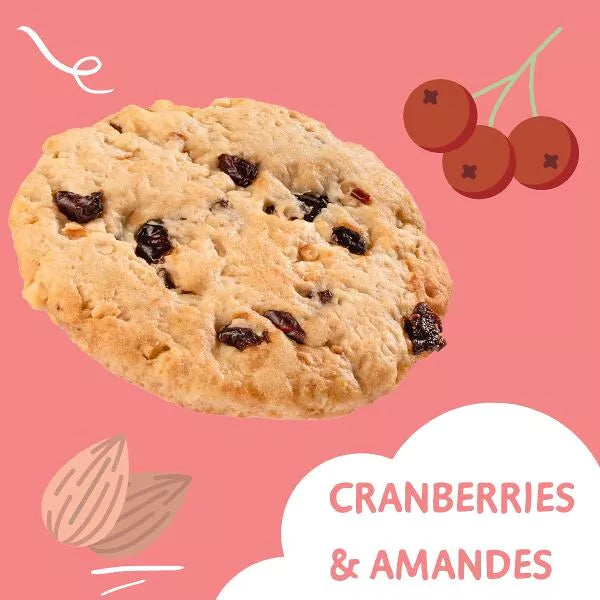 Cookies cranberries et amandes 120g